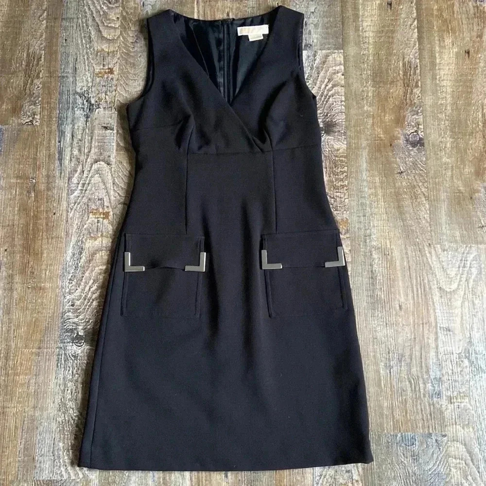 MICHAEL Michael Kors| V-Neck Sleeveless Fit & Flare Dress
